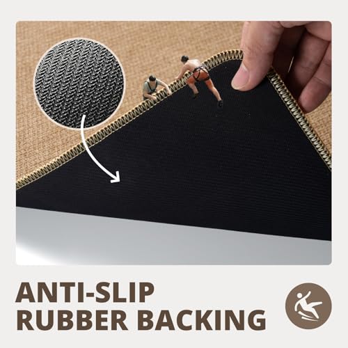 Bathroom Rugs Sets 2 Piece, Thin Bath Mat & U-Shaped Contour Toilet Rug Absorbent Quick Dry, Machine Washable, Non Slip Low Pile Bath Mats for Bathroom/Tub/Sink/Shower (27"x17" Plus 24"x20" U, Khaki) - color: Khaki, size: 17"x27"+U Shape 24"x20"-2pack
