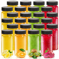 Jarsoph 2oz 60ml 24 Pcs Clear Glass Bottle with Lids, Wellness, Juice, Mini | Leakproof Mini Travel Bottles, Decorative Bottles Set for Spices - size: 2OZ 24PCS