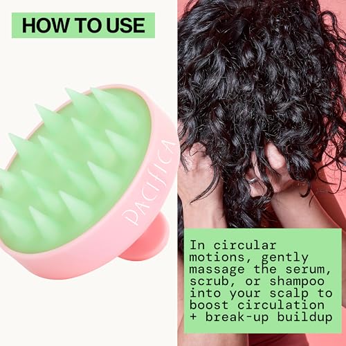 Pacifica Scalp Detox Set – Rosemary Apple Cider Vinegar Scalp Exfoliating Tonic with Scalp Massager Brush, Deep Cleansing & Clarifying Treatment for Buildup, Dry Flaky Scalp, Vegan - style: Tonic & Brush