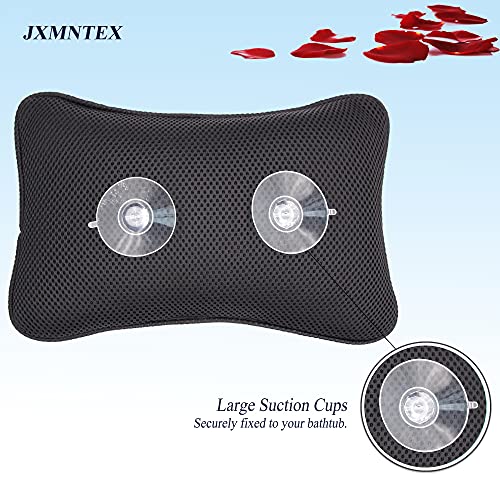 Bathtub Bath Pillow - Spa Pillow with Headrest Cushion - Hot Tub Pillow - Neck and Head Rest Support for Bath or Shower - Bath Stuff Accessories(New Black) - color: New Black