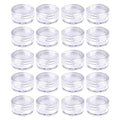 Medsuo 20PCS 5ml Clear Sample Pots Empty Small Travel Containers Leak Proof Refillable Cosmetic Jars Makeup Sample Containers with Lid, Storage Pot for Lip Balm Scrub DIY Cosmetic