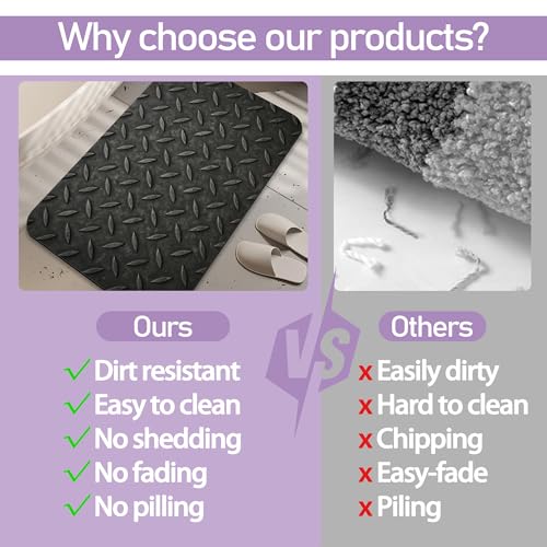 Fun Patterns Bathroom Rugs, Fast-Absorbing Bath Mat, Quick-Dry Non-Slip Thin Rug for Bathroom Floor Kitchen 17"x30" - color: Fun Patterns