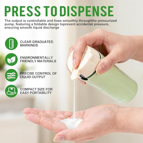 HISKI 4-in-1 Travel Bottles for Toiletries – Portable Shampoo, Conditioner, Lotion, Cream Containers with Labels & Measuring Scale – Leakproof Refillable Travel Bottles (2, White) - color: White