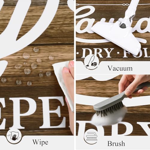 Pauwer Laundry Room Rug Runner 20"x60" Waterproof Rubber Laundry Mat Non Slip Kitchen Mats for Floor Washable Floor Mat Runner Rug for Farmhouse Mudroom Washroom Bathroom Decor - color: Brown, size: 1'8" x 5'