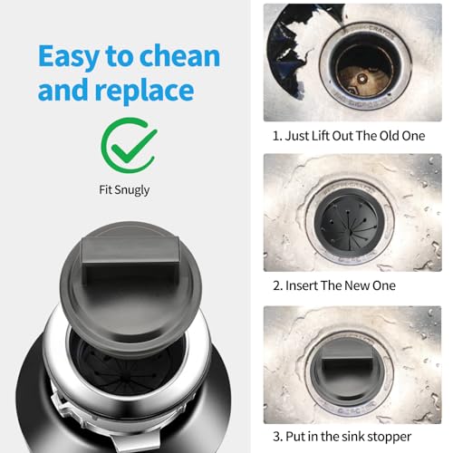 3 Inch Garbage Disposal Splash Guard with Garbage Disposal Cover for Sink, Rubber Garbage Disposal Drain Cover and Food Waste Disposal Splash Guard for Whirlaway, Waste King, and GE Models - color: Black 1+1