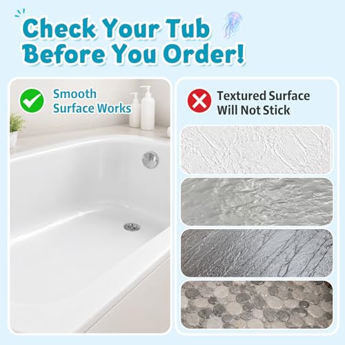 XIYUNTE Baby Bath Mat for Tub Non Slip Kids, BPA Free Extra Long Bathtub Mat 40x16 with Drain Holes and 200 Suction Cups, Non Toxic Machine Washable Toddler Bath Mat, Eco-Friendly Certified - color: Blonde Girl