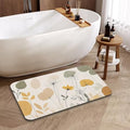 Autumn Flowers Bath Mat, Water Absorbent Quick Dry Thin Bathroom Floor Mat, Rug for Bathroom Kitchen 17"x30" - color: Autumn Flowers
