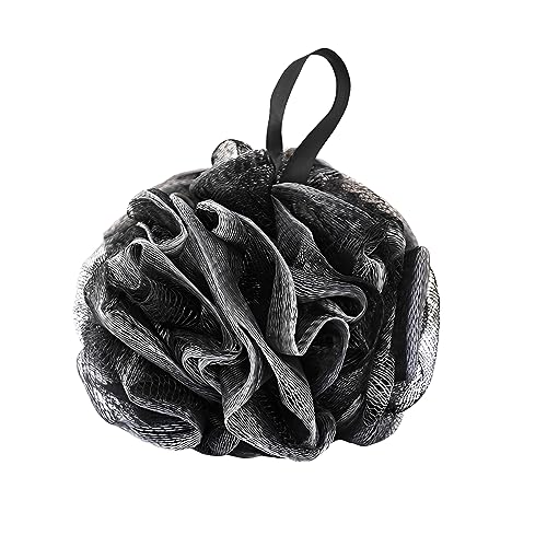 SEVENHEAD Bath Sponge Shower Loofahs, Gray, 50g/Piece, Mesh Pouf Bath Scrunchies Body Wash Puff(Set of 4) - style: Gray