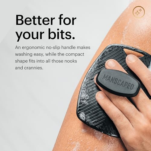 MANSCAPED® The Body Buffer Premium Silicone Scrubber for Nourishing, Cleaning & Exfoliating Your Skin - Lather Boosting Bristles with Ergonomic No-Slip Handle, Long-Lasting & Easy to Clean (1-Pack) - size: Body Buffer