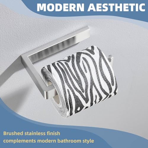 APLusee Toilet Paper Holder Brushed Nickel 304 Stainless Steel, Heavy-Duty Screw Mount, Rustproof & Space Saving Holder for Stylish Bathrooms, Apartments & Compact Spaces - color: Brushed Nickel