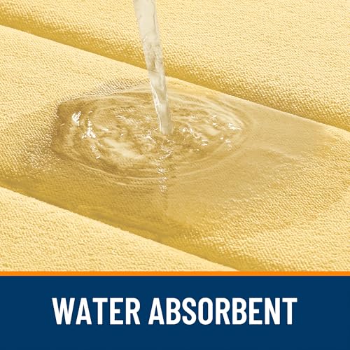 OLANLY Memory Foam Toilet Rugs U Shaped 24x20, Super Soft Absorbent Contour Bath Rugs, Quick Dry, Machine Washable Toilet Mat, Bathmat Floor Carpet, Bathroom Home Decor Accessories, Yellow - color: Yellow, size: 24" X 20" Contour Rug