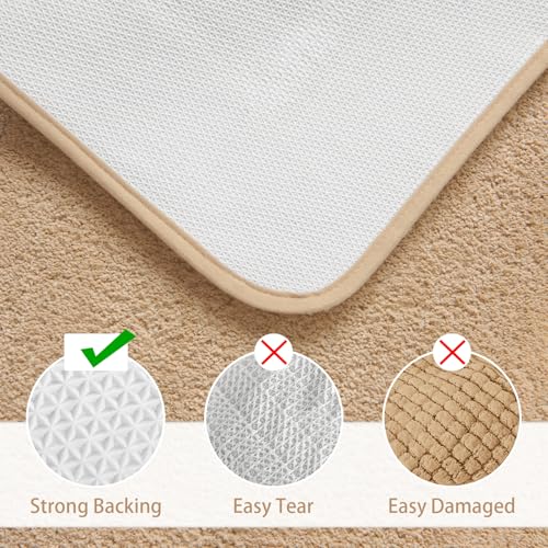 LOCHAS Bathroom Rug Set Beige, Soft Bath Rug Set 2 Piece, Toilet Mat U-Shaped 24x24 and 34x21 Bath Rugs, Quickly Dry Mats for Bathroom, Tub, Washable, Super Absorbent Floor Mat - color: Beige, size: 34" x 21" Plus 24" x 24" (U-Shape)
