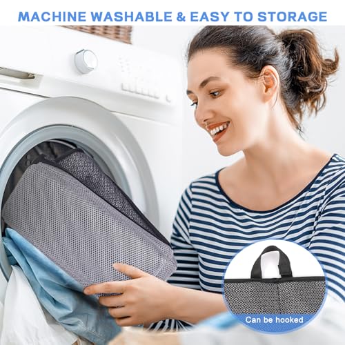 Baby Bath Kneeler and Elbow Rest Pad Set - Kneeler and Elbow Support with Memory Foam and Bath Toys Organizer - color: Deepgray