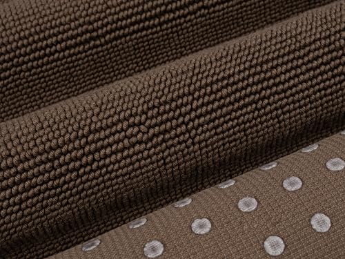 Cotton Paradise 100% Cotton Turkish Bathmat Rug, Soft Absorbent Quick Dry Non Slip, 17x24 Bathmat Rug, Chocolate Brown - color: Chocolate Brown, size: 1 PC 17x24"