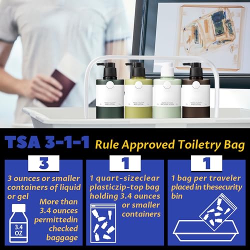 16 Pieces Clear Makeup Bags Bulk, TSA Approved Toiletry Bag for Travel, PVC Waterproof Cosmetic Pouches Clear Pouch with Zipper for Men and Women Carry-on Travel Essentials Cosmetic Bags (White-M) - color: White-M