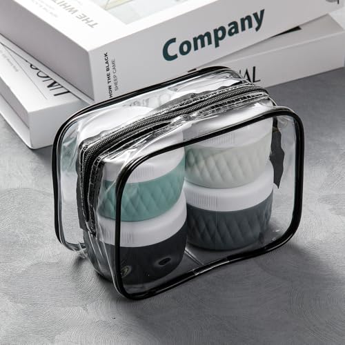 Kuangre Travel Containers for Toiletries, Silicone Cream Jars BPA-Free, TSA Approved 3oz Travel Size Containers, Leak-proof Silicone Jars with Lid for Cosmetic Face Hand Body Cream (4 Pack) - color: Grey, size: 3 Ounces