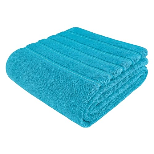 American Soft Linen 100% Cotton Luxury Turkish Towels, 35x70 XL Bath Sheet | Soft Absorbent Quick Dry OEKO Tex Standard 100 Certificated Durable Machine Washable Breathable Premium Hotel Quality - color: Aqua Blue, size: 35"x70"