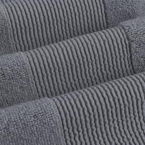 Modern Threads - Air Cloud 2-Pack 100% Zero-Twist Cotton Bath Sheet Set - Super Absorbent & Quick Dry - 500 GSM - Soft & Plush, Charcoal - color: Charcoal, size: 2-Pack Bath Sheet