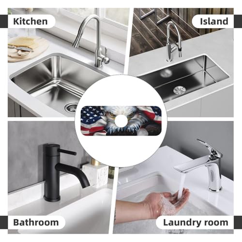 American Eagle Flag Kitchen sink faucet pad, strong water absorption, anti slip, easy to clean, very suitable for splash and drip prevention, suitable for kitchens and bathrooms - color: American Eagle Flag