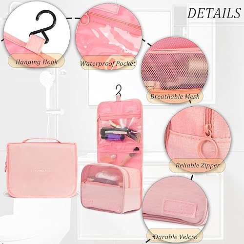 L&FY Multifunction Portable Travel Toiletry Bag Cosmetic Makeup Pouch Toiletry Case Wash Organizer - color: Canvas Navy, size: Compact Size