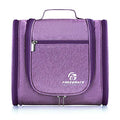 Freegrace Extra Large Hanging Toiletry Bag for Men and Women - Water-Resistant Nylon Travel Bathroom Organizer for Cosmetics, Makeup, and Toiletries - color: Wild Violet