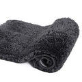 Walensee Bath Mat, High Pile Microfiber Bathroom Rug, Non-Slip, 16 x 24, Black - color: Black, size: 16" x 24"