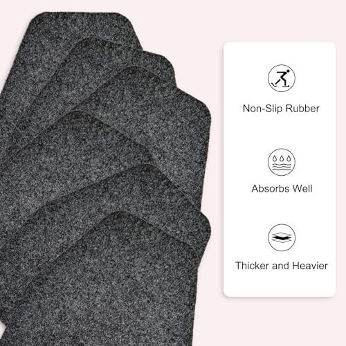 6 Pack Urinal Mats, Non Slip Urinal Floor Mats, Water Absorption Floor Urinal Pads, Non-Slip Rubber Backing Commercial Splash Mats for Men Bathroom Restroom Office Toilet (17Inch x20.5Inch) - style: 6 Pack