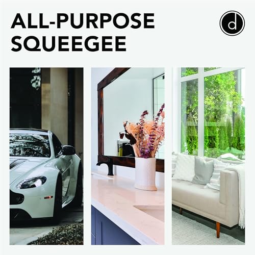 Squeegee for Shower Door, Car Windshield, and Glass Window - 2 Extra Silicone Replacement Blades - Foam Handle - Gray - color: Gray, size: Plastic