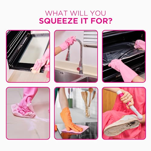 The Pink Stuff Squeezable Cleaning Paste 300g with SQeeZY Scrubber Sponge | Powerful Multi Purpose Surface Cleaner for Kitchen, Bathroom, Cookware, Tiles, Showers, and More - style: Squeezable Cleaning Paste with SQeeZY Scrubber Sponge