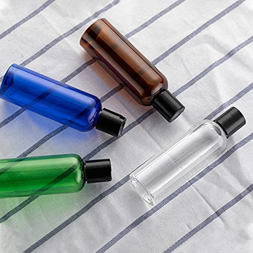Travel Bottles for Toiletries 3.4 oz - Travel Size Containers for Shampoo Plastic - Small Empty Lotion Squeeze Bottle for Liquid TSA Approved - Leak Proof Mini Conditioner Refillable Green 100ml - color: Green