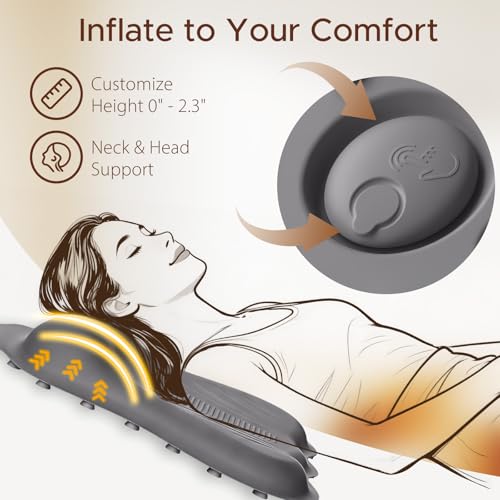 Bath Pillow for Tub, Adjustable Silicone Bathtub Pillows for Head and Neck, 0"–2.3" Neck Support, 34 Suction Cups, Easy to Clean, No Machine Wash Needed (Dark Gray) - color: Dark Gray