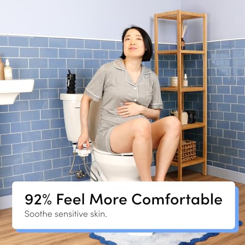 TUSHY Fresh Ultra-Slim Starter Bidet Attachment for Toilet | Non-Electric, Adjustable Water Pressure, Cool Water Rear Wash, Self-Cleaning | Fits Elongated & Round Toilets, Easy 10 Min Install, Bamboo - color: Bamboo Knob, style: Single Nozzle