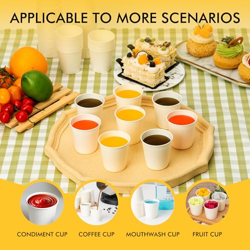 RACETOP 300 Pack Paper Cups 3 oz, Bathroom Cups 3 oz, Disposable Bathroom Paper Cups, Small Mouthwash Cups, Ideal for Party, Travel, Events, Picnic, BBQ - color: White, size: 3 fl oz