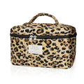 Gosect 1pc Large Makeup Bag, Cute Cosmetic Bag for Women Girls, Floral Coquette Aesthetic Toiletry Bag, Travel Make Up Organizer Bag (Leopard Print) - color: 022Leopard Print