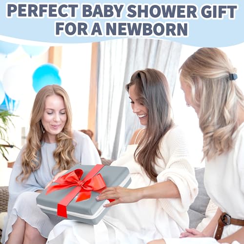 URMYWO Bath Kneeler and Elbow Rest Pad Set - 1.5" Thick Baby Bath Kneeler Pads with Toys Organizer, Anti-Slip Cozy Knee & Arm Support Bathtub Mat, Quick Dry Kneeling Pad for Baby Bath Time - color: Grey