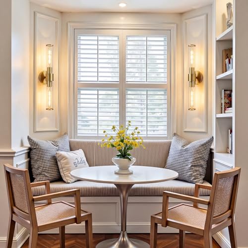 Gold Wall Sconce 2 Pack Hardwired, Bathroom Light Fixtures Clear Glass Featuring Two E26 sockets, Vanity Lights Fixtures for Bathroom, Dimmable - Bulb Not Included, UL Certification - color: Gold Clear Glass-2Pack