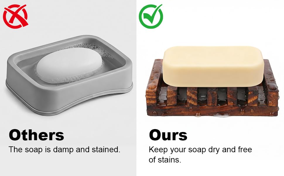 30Pack Wooden Soap Dish for Shower Bulk Soap Holder Savers Wood Draining Tray Case for Bathroom Kitchen Travel Sponge Shampoo Sink,Hand Craft - color: Brown