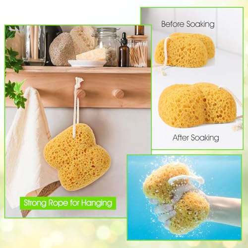 2Pcs Bath Sponge, 5.3 inch Curvy Exfoliating Foam Loofah, Large Shower Pouf Face Puff for Women, Men, Teenager Body Cleansing Supplies Sensitive Dry Skin - style: Classic