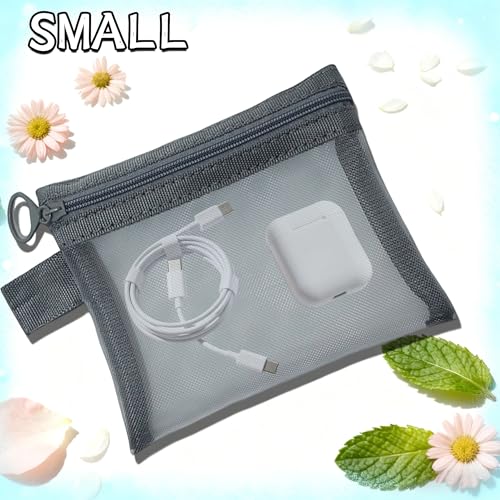 Premium Zipper Mesh Bags – Travel Organizer Pouches for Cosmetics, Toiletries, and Accessories – Durable and Versatile Mesh Storage Solutions（9PCS，Three models: large, medium and small） - color: brown