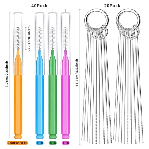 Multisize Shower Head Cleaner Tool Set, Shower Head Cleaning Brush for Small Hole Nozzle Unclogger, Anti-Clogging Cleaner with Storage Box for Bathroom, Faucet & Home Cleaning (60 Pcs) - color: 60pcs