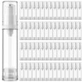 Zhehao 60 Pcs 10 ml Airless Pump Bottle Refillable Plastic Airless Vacuum Dispenser Travel Size Clear Cosmetic Sample Vial Container Jars for Lotion Cream Foundation Liquid Toiletries - size: 10 ml