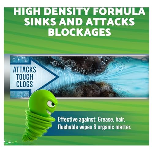 Green Gobbler Ultimate Main Drain Opener | Drain cleaner Hair Clog Remover | Works On Main Lines, Sinks, Tubs, Toilets, Showers, Kitchen Sinks | 64 fl. oz.