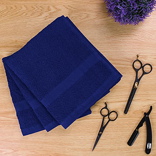Utopia Towels, Salon Towel, Pack of 24, Not Bleach Proof, 16 by 27 Inches, Highly Absorbent Cotton Towels for Hand, Gym, Beauty, Spa, and Home Hair Care, Royal Blue - color: Royal Blue, size: 24 Pack