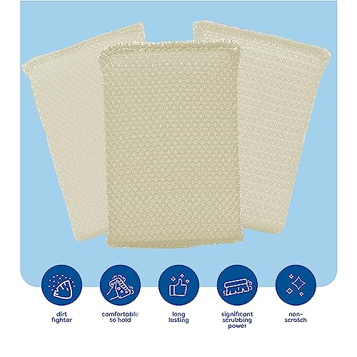 24 Pack Scrub Sponges Kitchen By SCRUBIT, Multi-Purpose Scouring Pads, Non-Scratch Cleaning Sponges for Dishes, Pots & Non-Stick Cookware - Long Lasting Dish Scrubbers for Kitchen, Bathroom & More