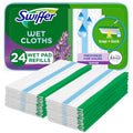 Swiffer Sweep + Mop, Wet Pads Refill, Floor Cleaner for Dirt, Dust, Hair, Cleaning Cloths for Mopping Home, Bathroom, Kitchen, All Purpose Multi-Surface Floor Wipes, Lavender, 24ct - size: 24 Count (Pack of 1)