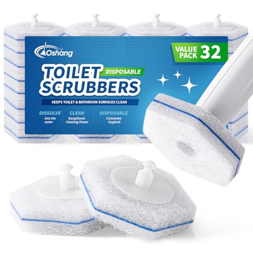 Compatible with Clorox Toilet Wand – Disposable Toilet Brush Head Refills (32 Count), Wand Not Included - size: 32 Count