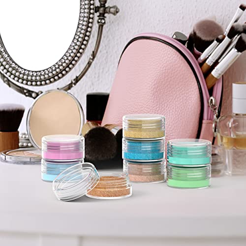 Houseables Sample Containers, Sample Jars, Lip Balm Containers, Mini Jars with Lids, Small, Empty, Makeup, Powder, Gloss, Cosmetic, Tiny, Dab, Wax, Scrub, Little, Travel, Clear Plastic, 3 Gram, 200 PK - color: Clear, size: 200 Pack