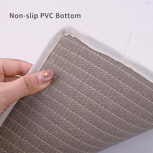 Soft Hallway Runner Rug,Washable Floor Rugs, Non Slip Memory Foam Rug,Super Water Absorption, Suitable for Bathroom Mat, Entrance,Kitchen, Living Room Decor(2x5ft White) - color: New White, size: 2' x 5' (Rectangular)