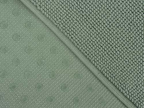Cotton Paradise 100% Cotton Turkish Bathmat Rug, Soft Absorbent Quick Dry Non Slip, 17x24 Bathmat Rug, Sage Green - color: Sage Green, size: 1 PC 17x24"