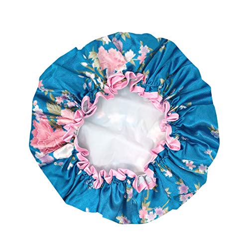 allydrew Wild Side Reusable Women's Waterproof Shower Caps for Long Hair, Carnations - color: Carnations